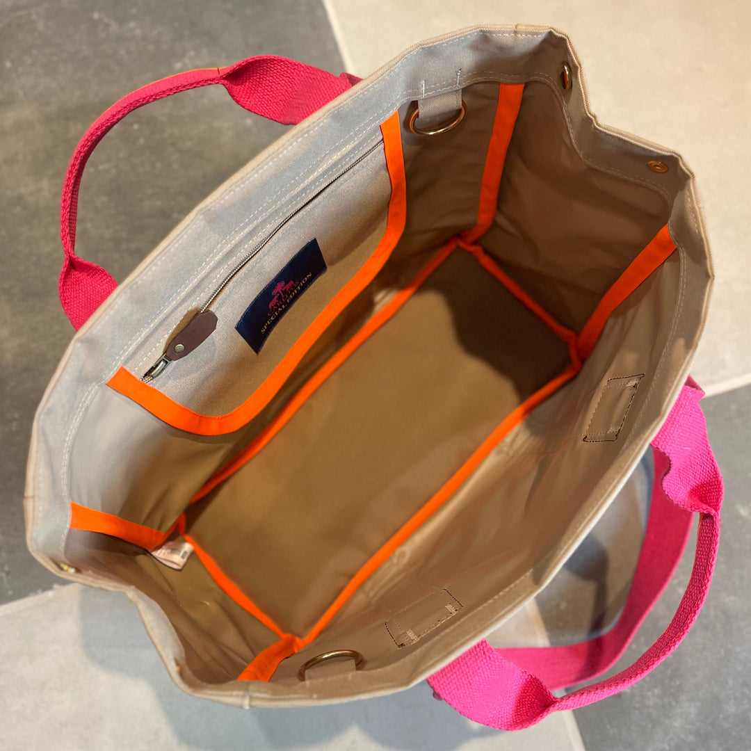 Shopper KODURA -S- Beige & Neonorange