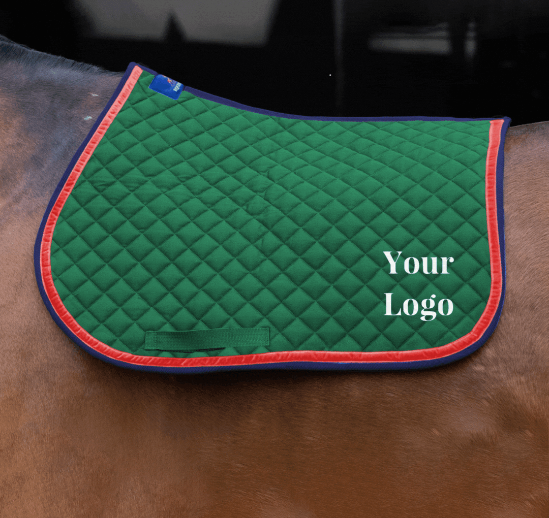 CARLITOS CLASSICS saddle pad DYO with velvet ribbon &amp; own logo