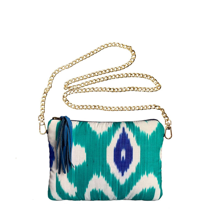 Clutch Bag IKAT Blue