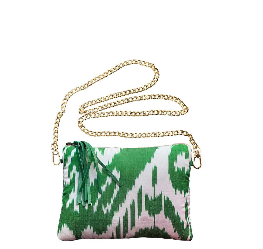 Clutch Bag IKAT Green