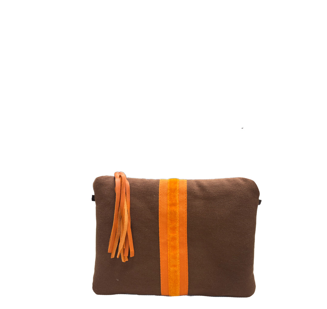 Clutch Bag BRAUN & Orange