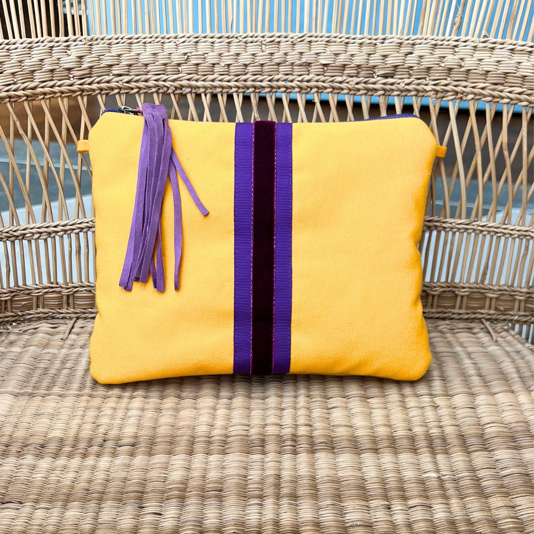 Clutch Bag Brown & Orange