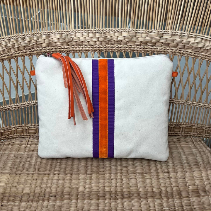Clutch Bag Brown & Orange