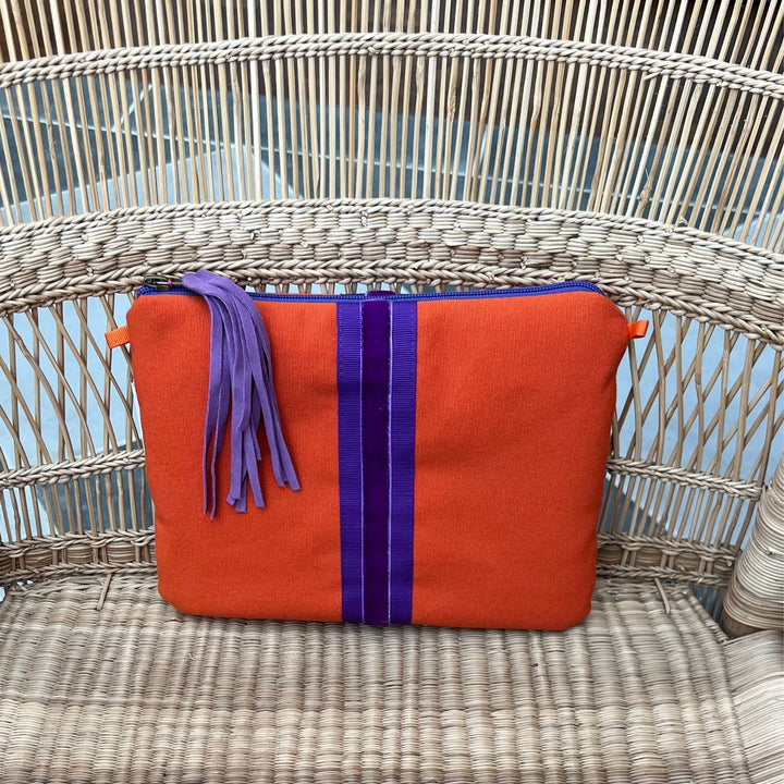 Clutch Bag Brown & Orange