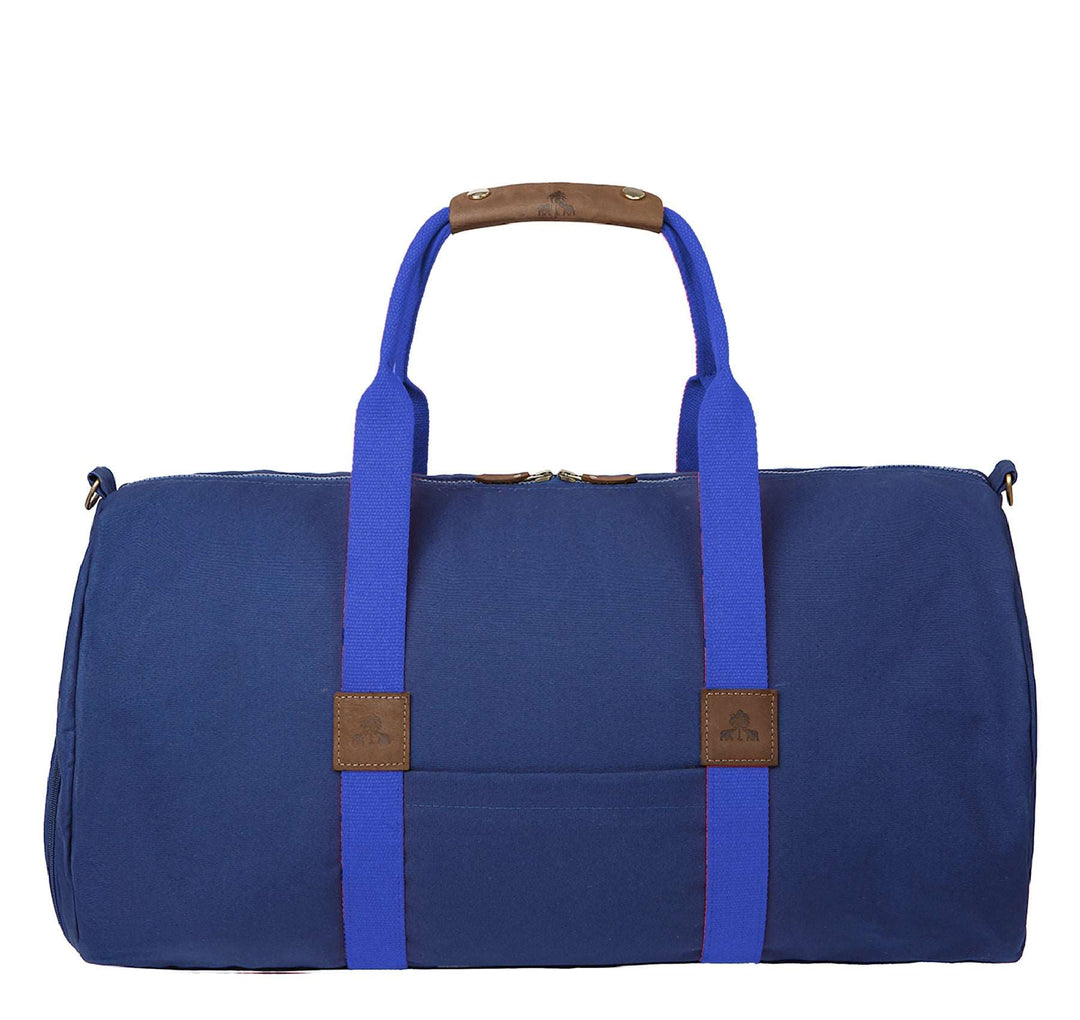 Dufflebag -L- NAVY mit blauem Gurtband