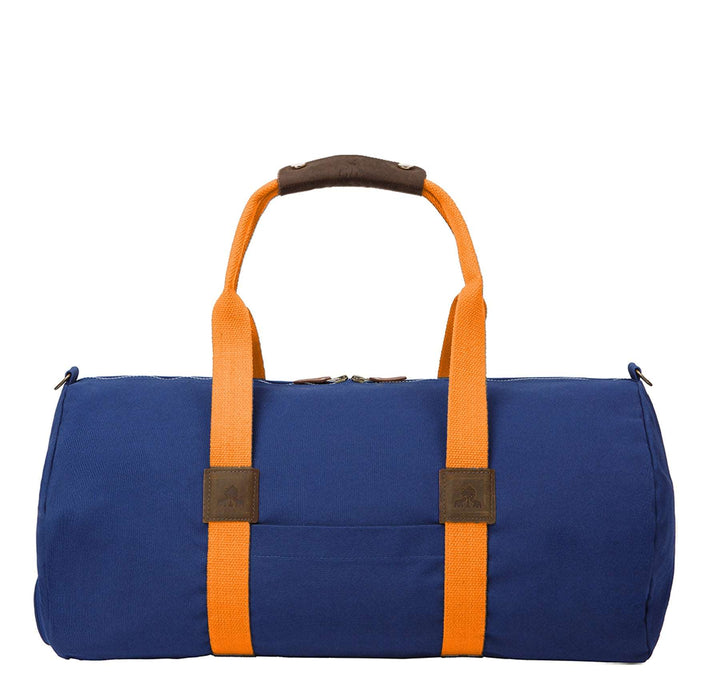 Dufflebag NAVY -M- mit orangem Gurtband