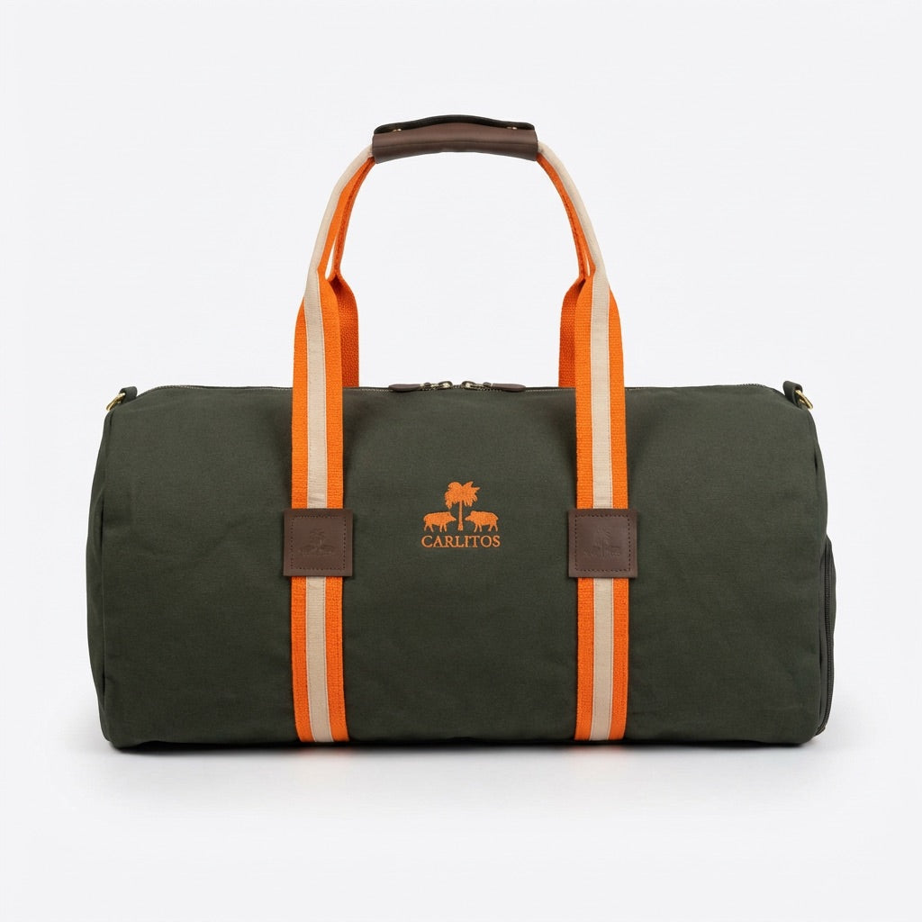 Dufflebag -M- NAVY with turquoise strap