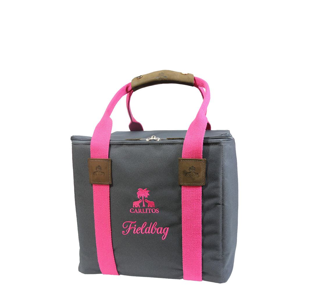 Field bag anthracite &amp; pink