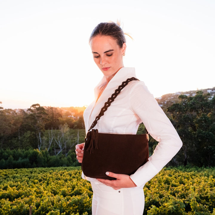 Handtasche GRACE -Dunkelbraun-
