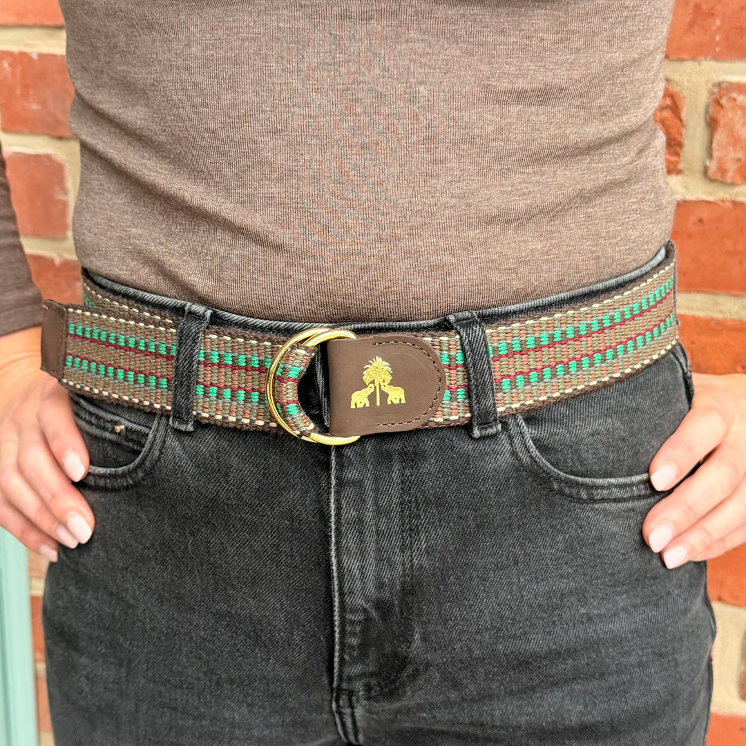 Belt -Khaki & Orange-