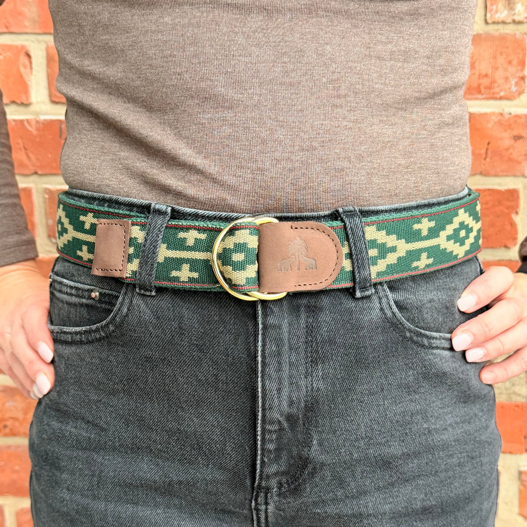 Belt -Khaki & Orange-