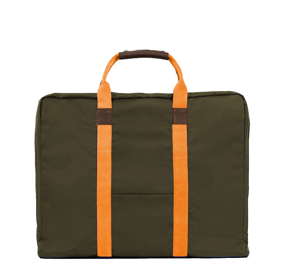 Cargobag HUNTING deluxe KODURA -KHAKI- mit orangem Gurtband