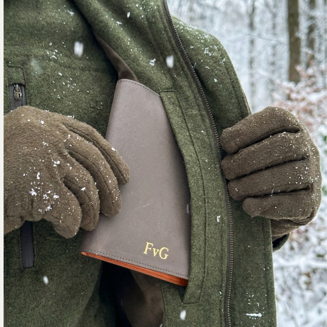 Jagdscheinetui Braun & Orange