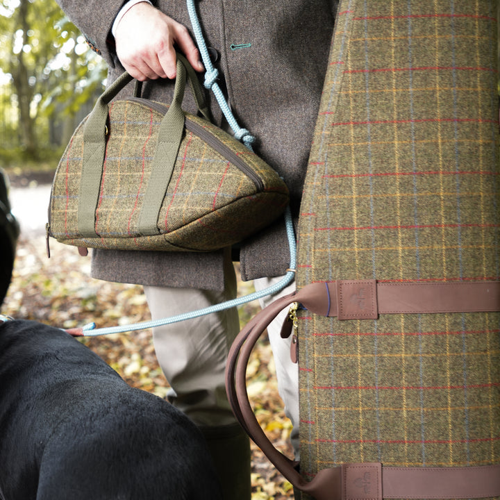 Jagdhorntasche Tweed & Khaki