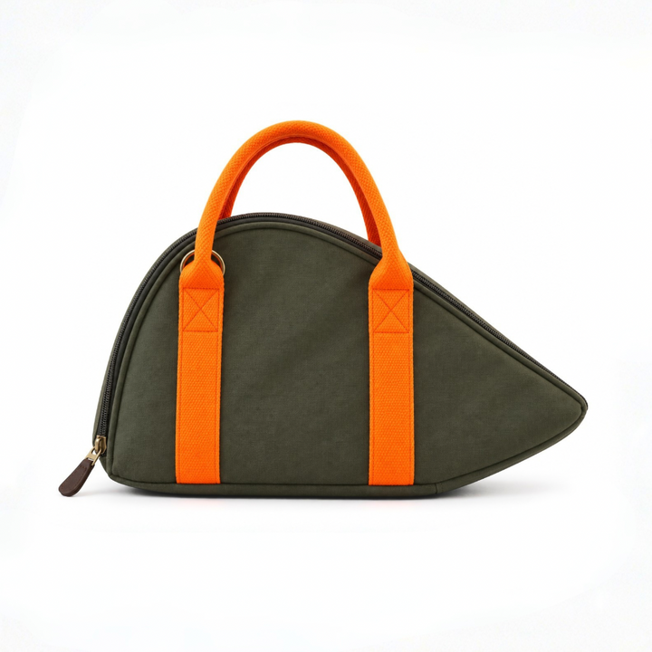Jagdhorntasche Khaki & Orange