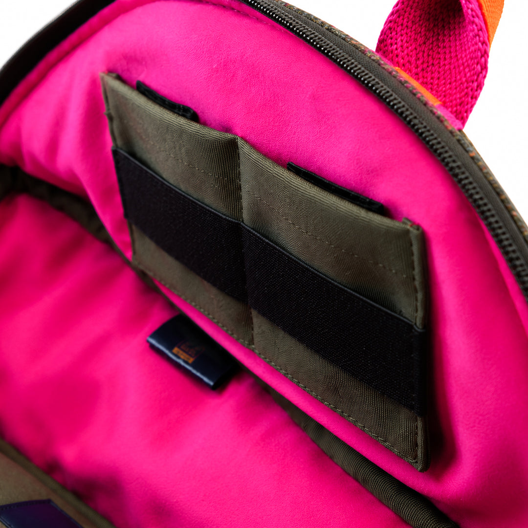 Jagdhorntasche Tweed & Pink & Neonorange