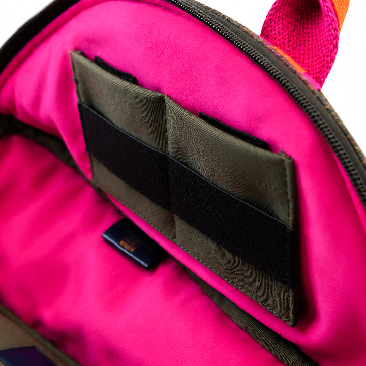 Jagdhorntasche Tweed & Pink & Neonorange