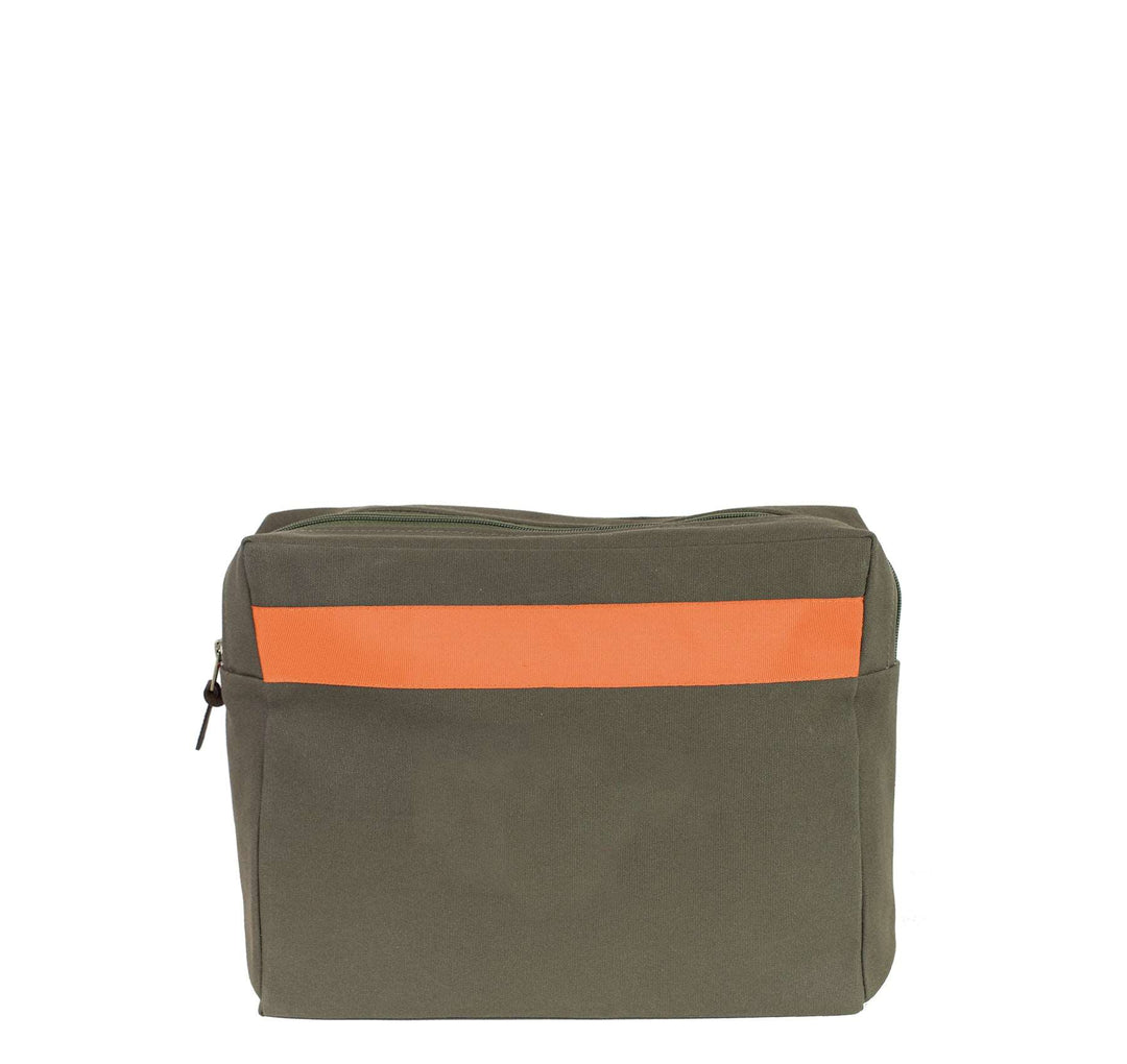 Kulturtasche -L- GREEN RIPS orange