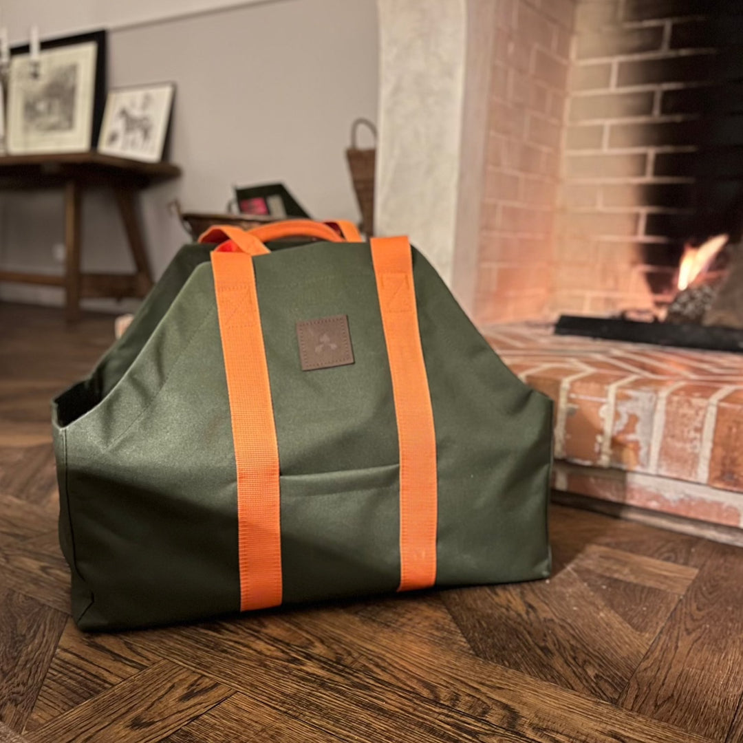 Kaminholztasche KODURA Khaki & Orange LIMITED EDITION