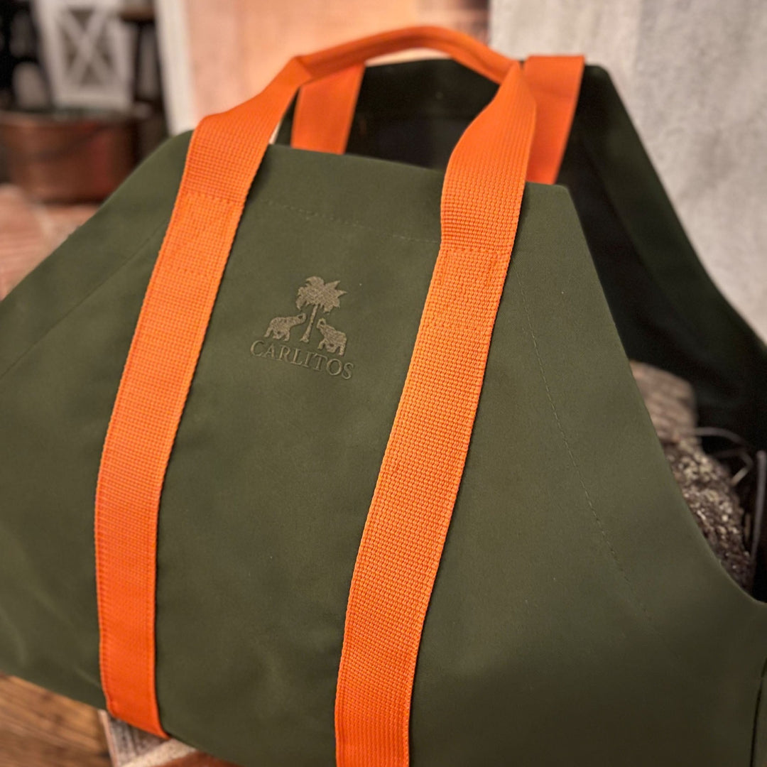 Kaminholztasche KODURA Khaki & Orange LIMITED EDITION