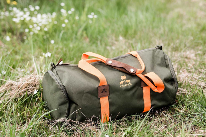 Dufflebag HUNTING KODURA Khaki mit orangenem Gurtband