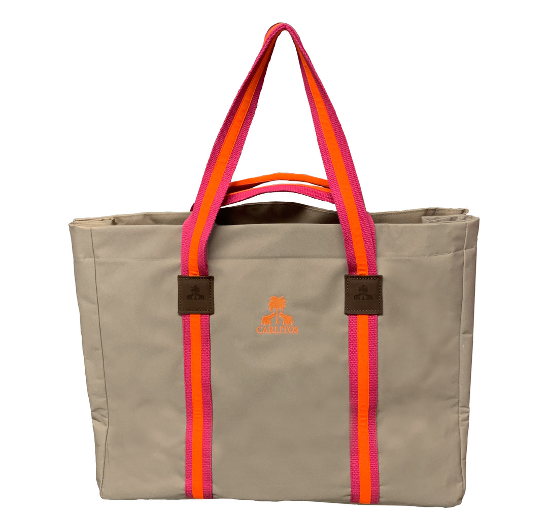 Shopper KODURA -L- Beige & Neonorange