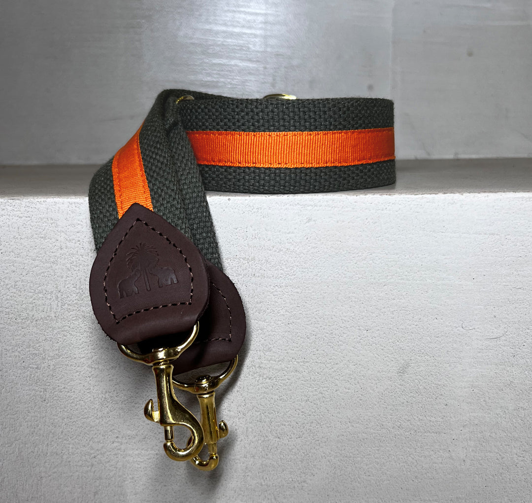 Shoulder strap khaki &amp; orange