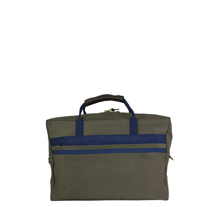Business bag -M- GREEN RIPS navy