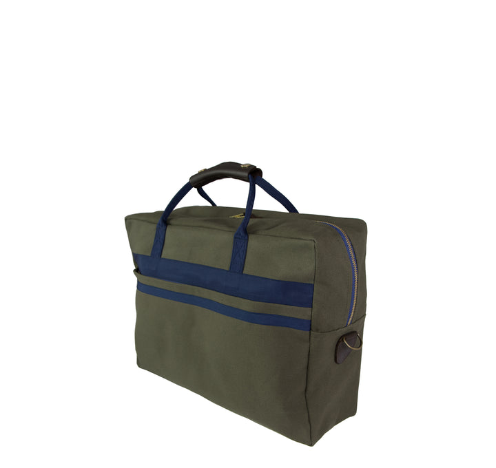 Business bag -M- GREEN RIPS navy
