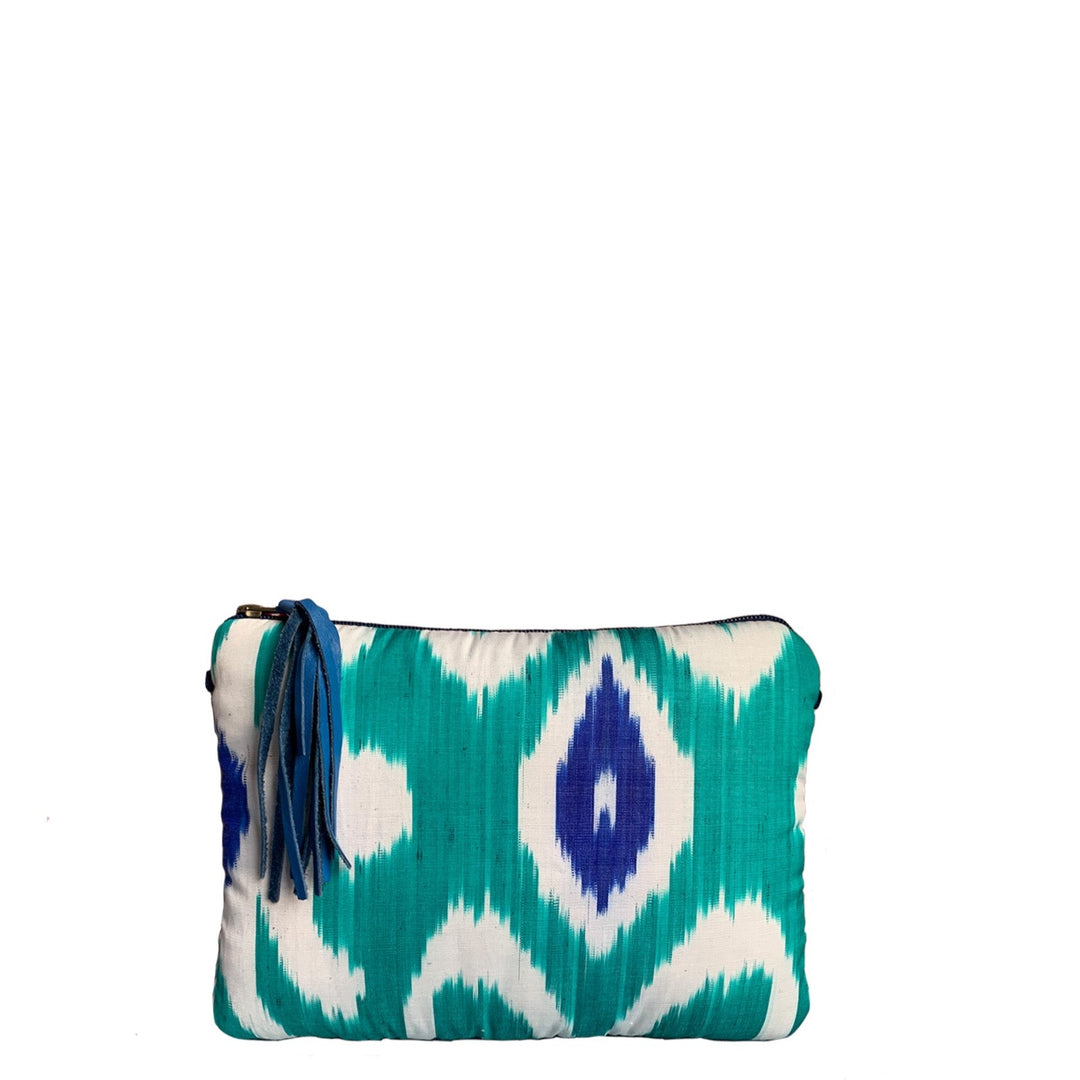 Clutch Bag IKAT Blue