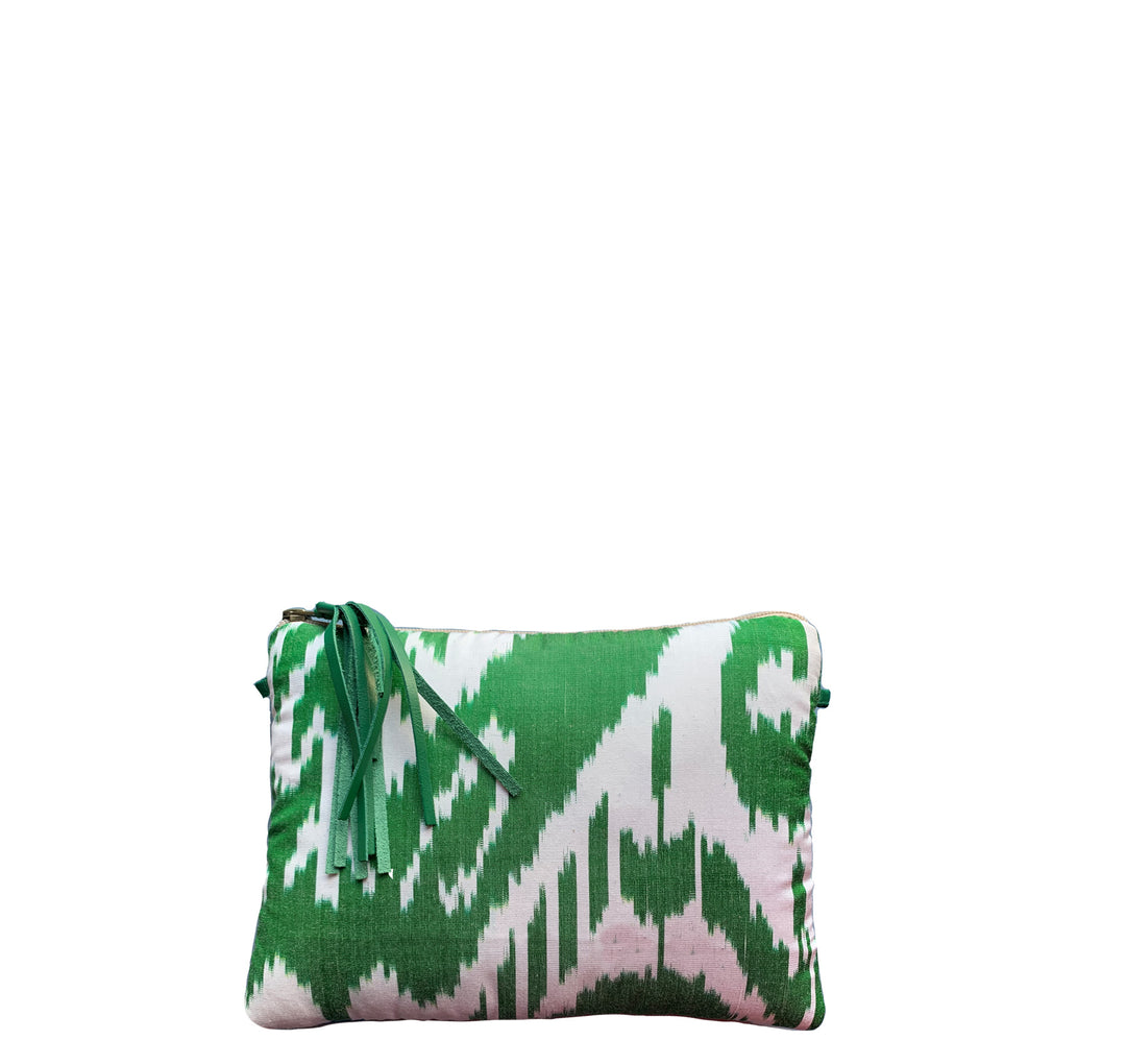 Clutch Bag IKAT Green