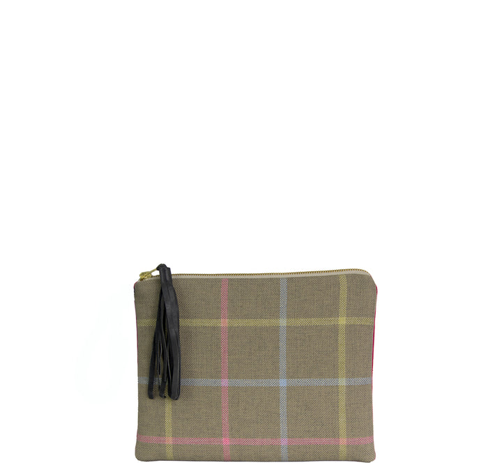 Clutch Bag LADIES TWEED blauer Samt