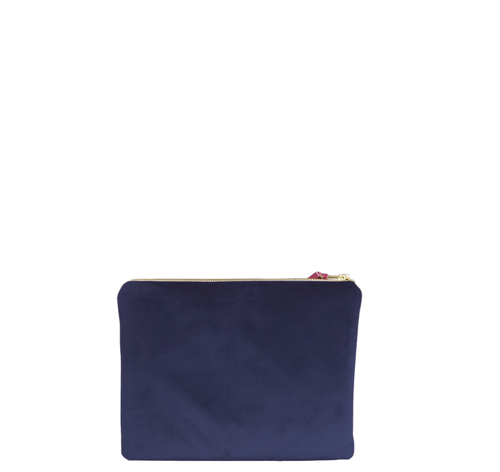 Clutch bag LADIES TWEED blue velvet