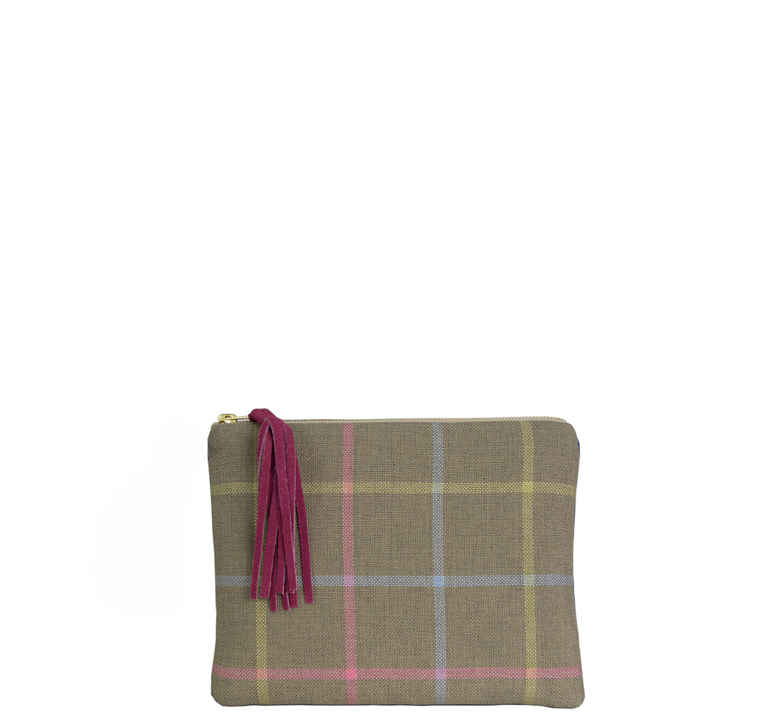 Clutch Bag LADIES TWEED pinker Samt