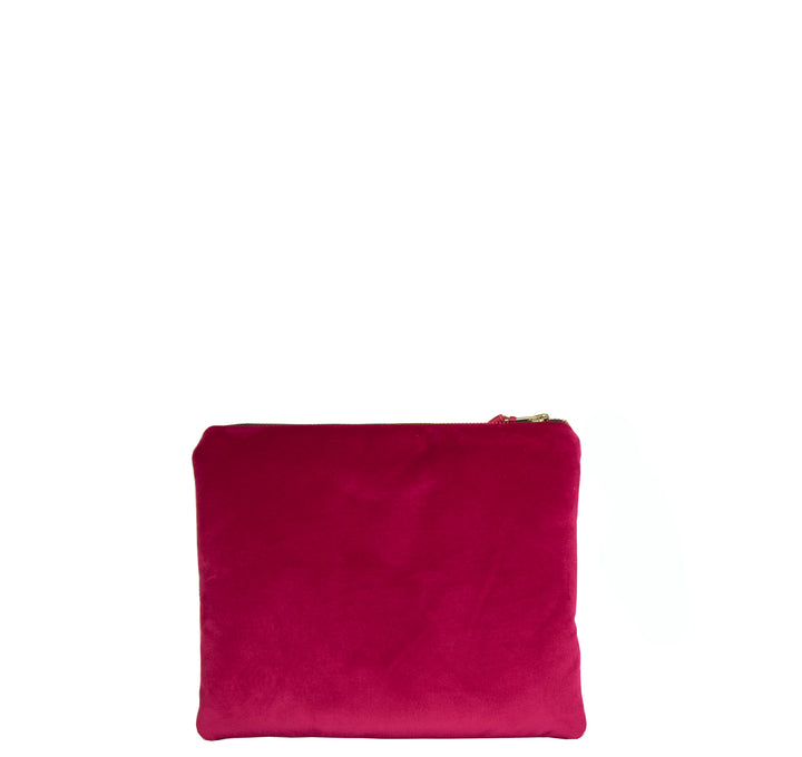 Clutch Bag LADIES TWEED pinker Samt