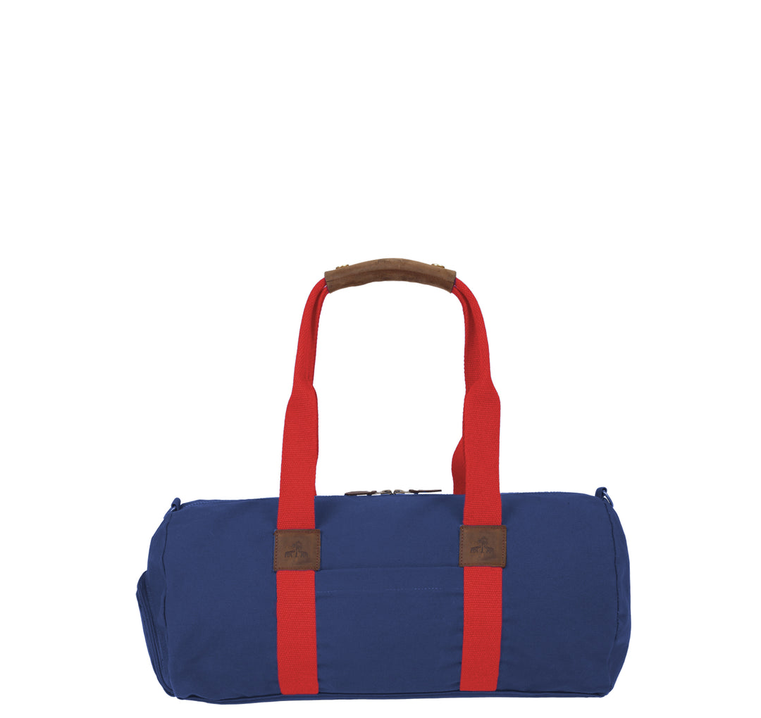 Dufflebag -S- NAVY with red strap