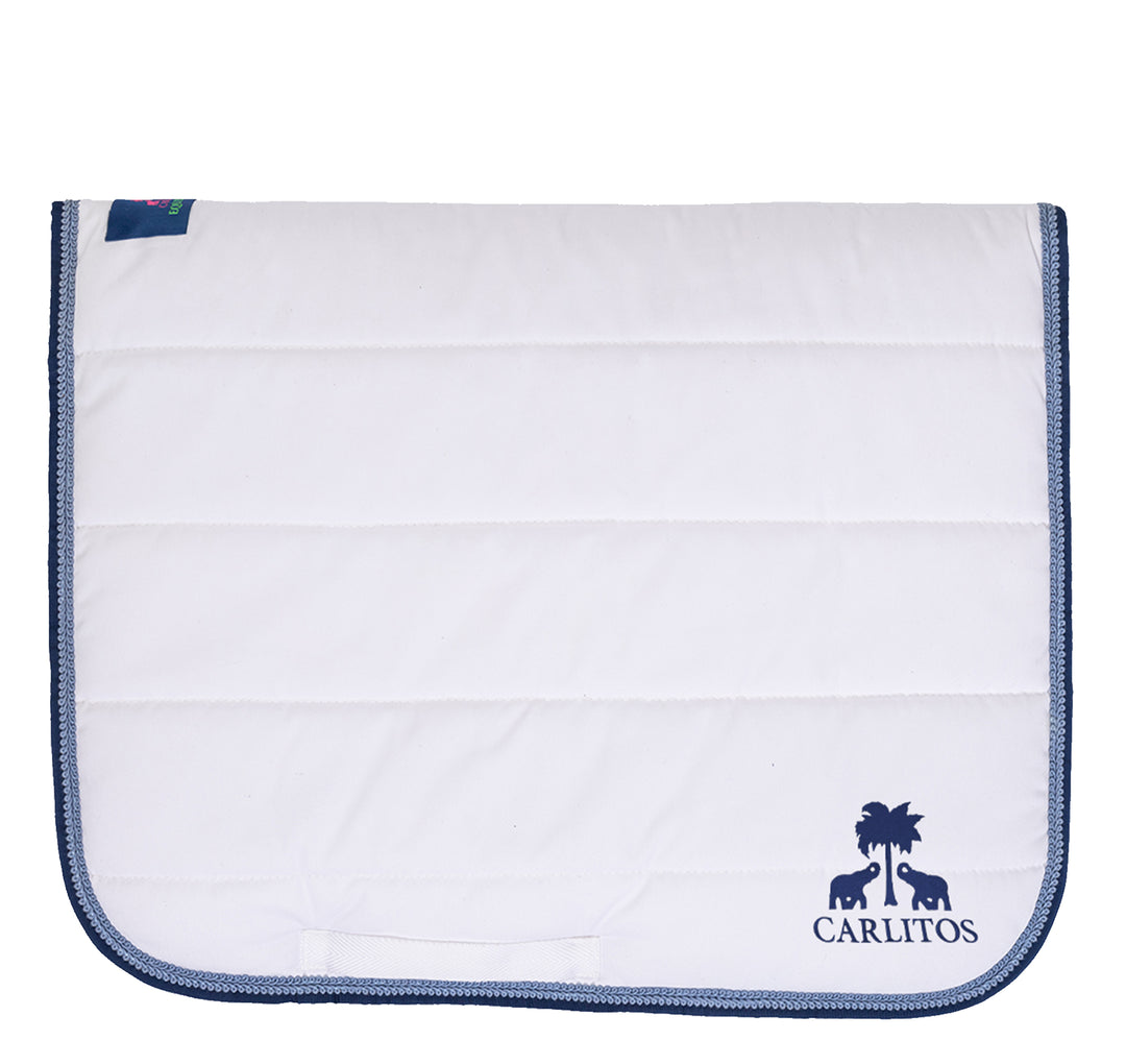 Saddle pad WHITE with Carlitos logo