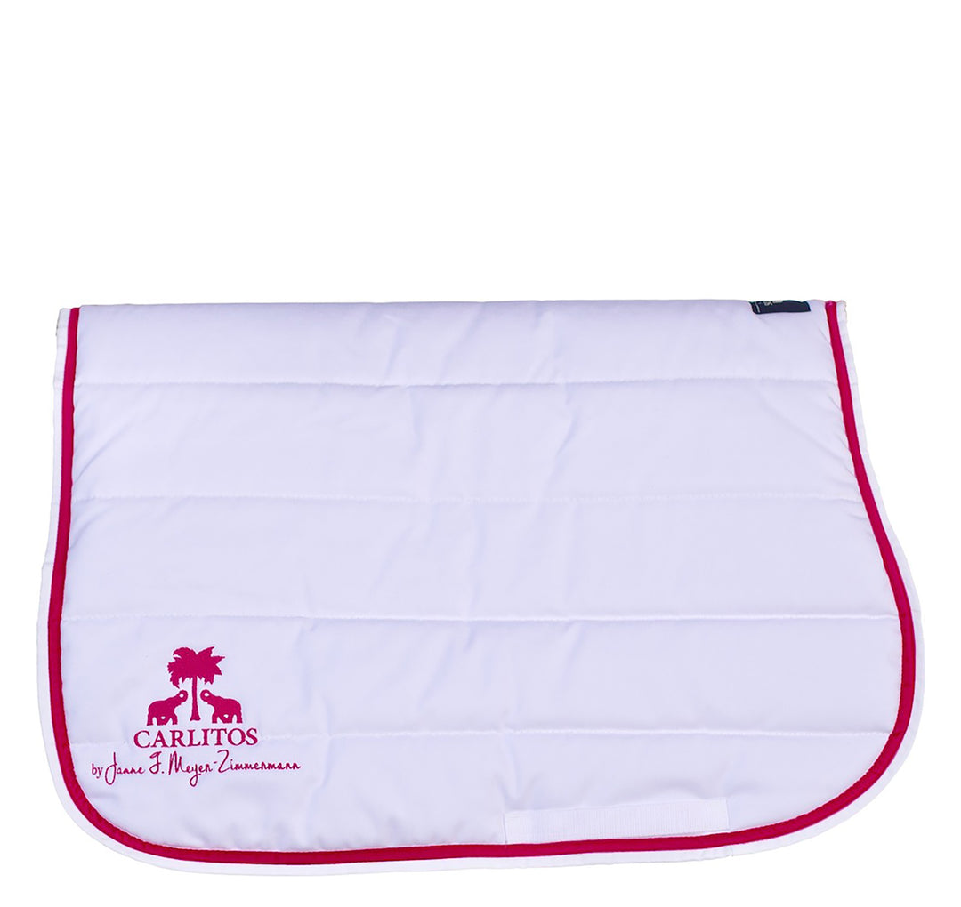 #PINKDERBY saddle pad white