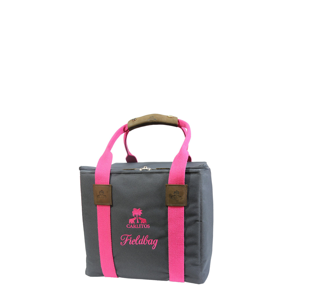 Field bag anthracite &amp; pink