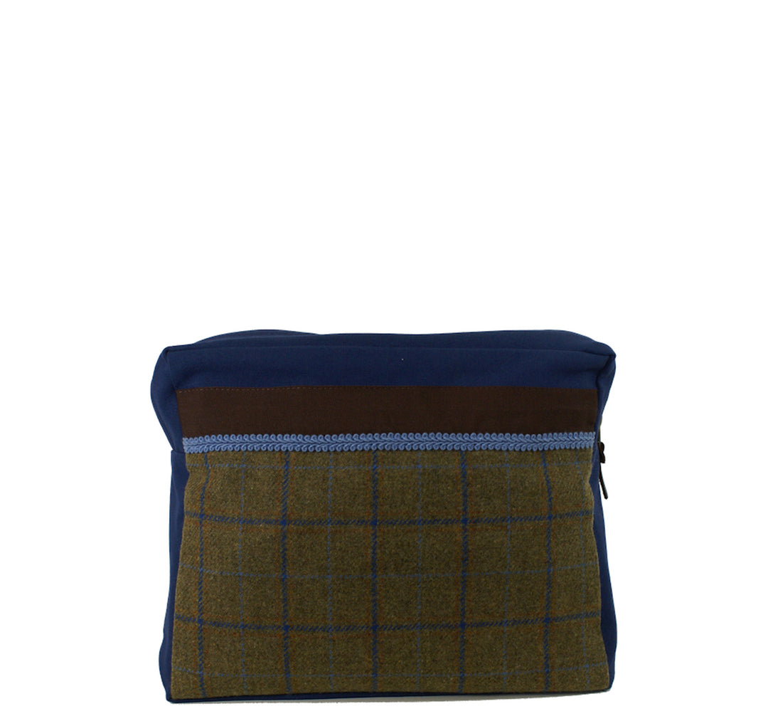 Kulturtasche -L- BLUE TWEED