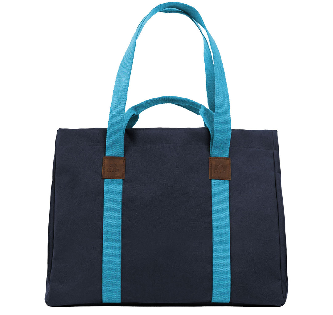 Shopper KODURA -L- Dark blue with turquoise strap
