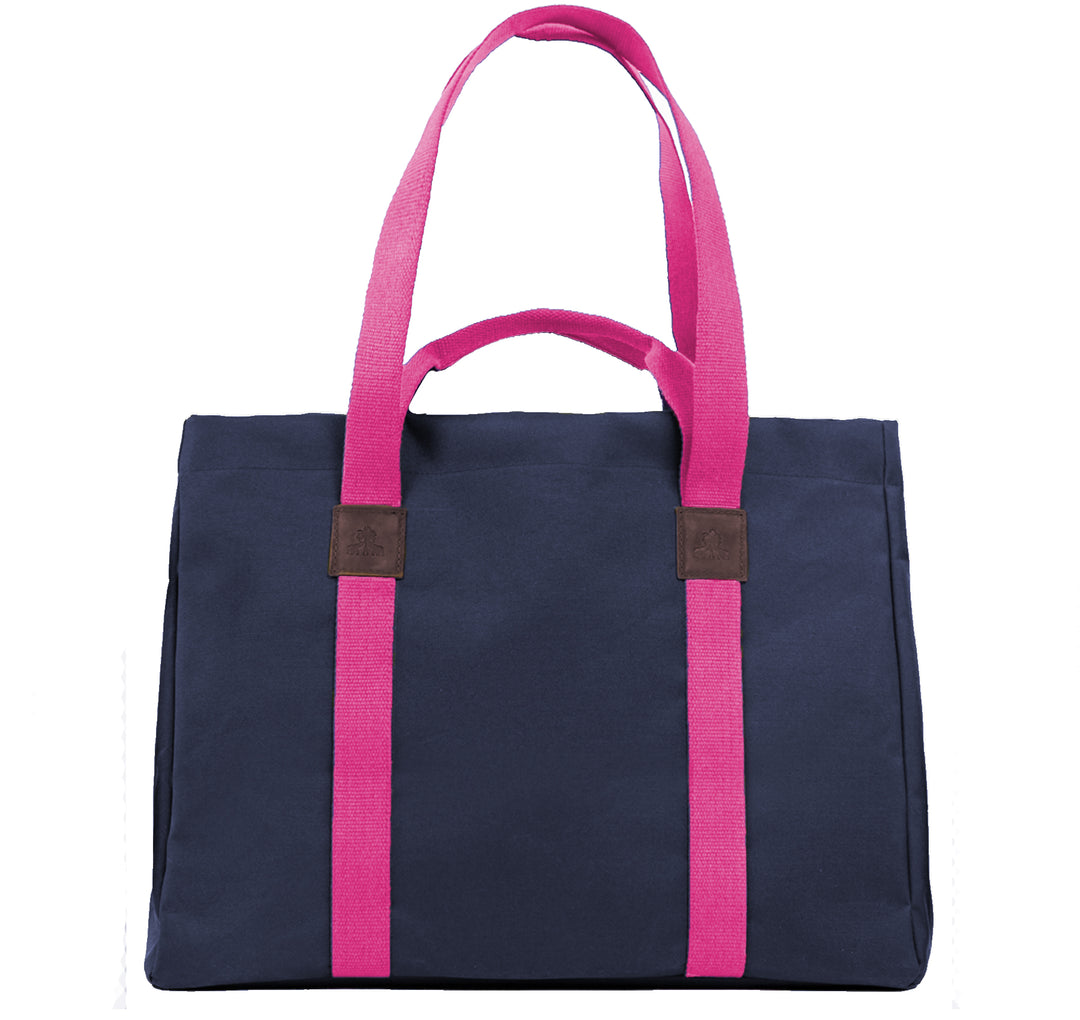 Shopper KODURA -L- Dark blue with pink strap