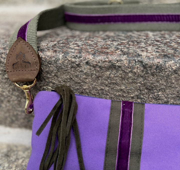 Shoulder Strap Khaki &amp; Purple